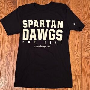 Men’s nwot spartan dawgs for life black size small Tshirt. Sd4l official issue.